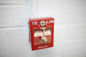 Fire alarm in a building